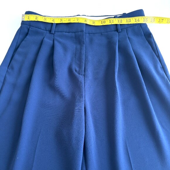 J Crew Essential Wide-leg Pants In City Crepe Mediterranean Blue Size 6 - Picture 7 of 11